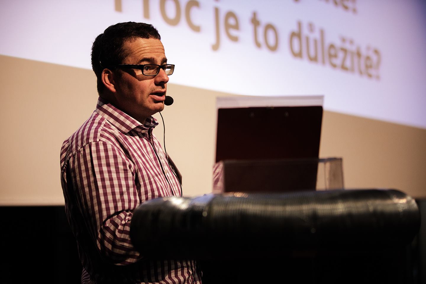 Jason at a recent European conference. 